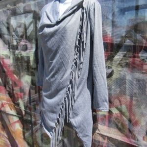 Comfy draped grey cotton top